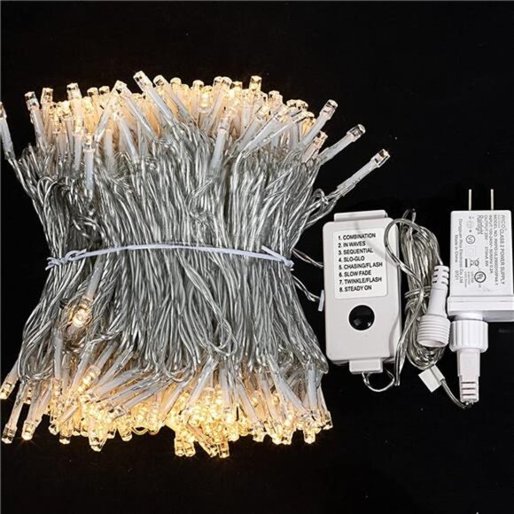 400 LED String Light, 141.1Ft String Light 8 Modes Plug-in Waterproof Mini Light - Picture 2 of 7